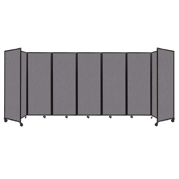 Room Divider 360 Folding Portable Partition 19'6" x 7'6" Slate Fabric